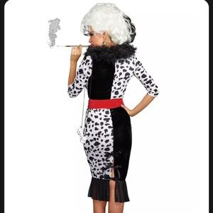 Dreamgirl Cruella Deville adult fur dress costume